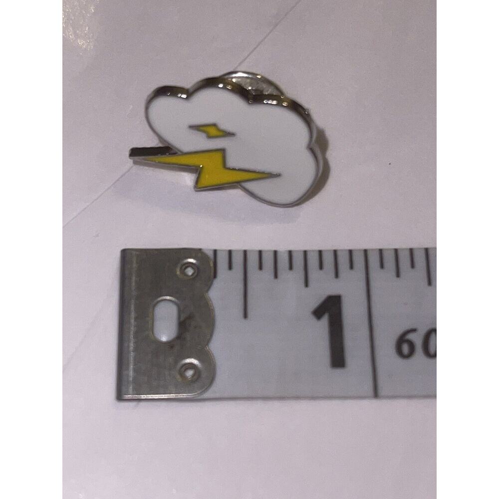 Small Cloud with Lightening Pin Brooch